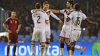 Toni Kroos bags the only goal in the last game against Spain on 18th November 2014 © 2014 Getty Images