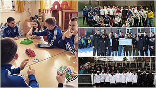 Aktion #Herzzeigen: Deutsche U-Teams besuchen Vereine, Schulen und Einrichtungen © DFB/Collage DFB