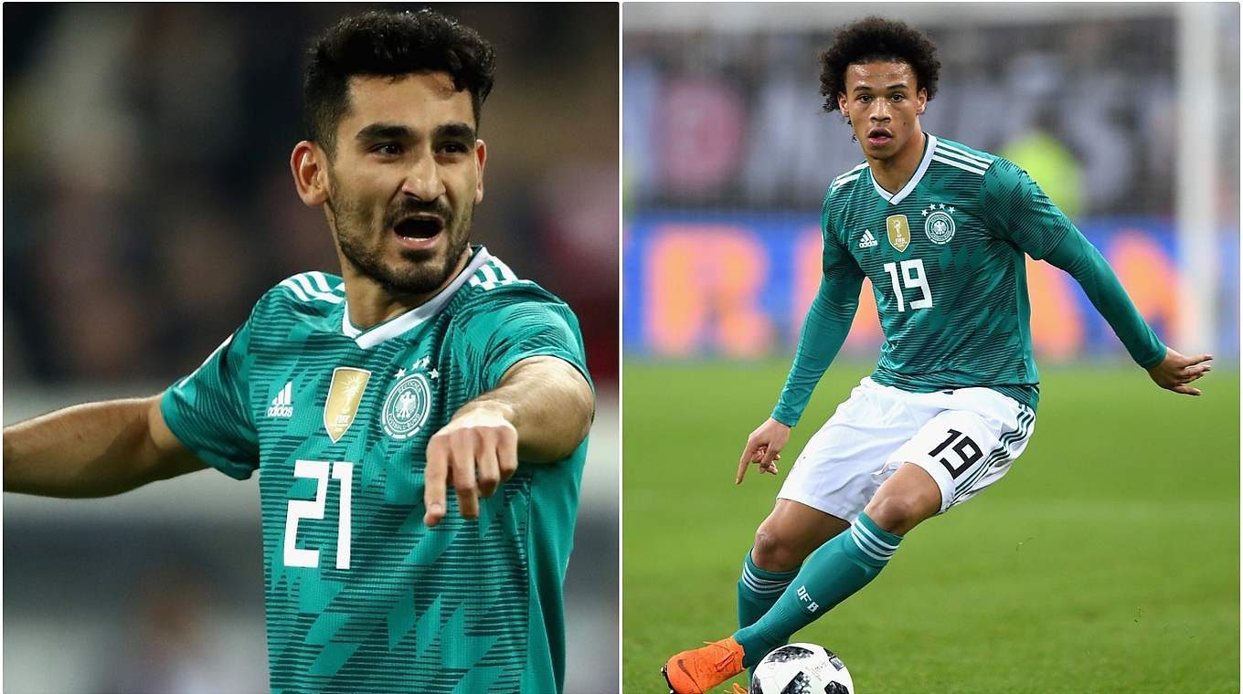 Bundestrainer Löw: Gündogan (l.) und Sané spielen gegen Brasilien von Beginn an © Getty Images/Collage DFB