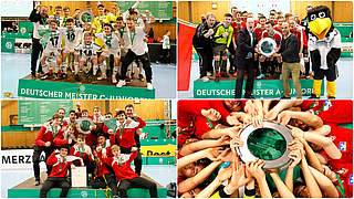 Strahlende Gesichter: Das sind die Sieger des Futsal-Junioren-Cups © Getty Images/Collage DFB