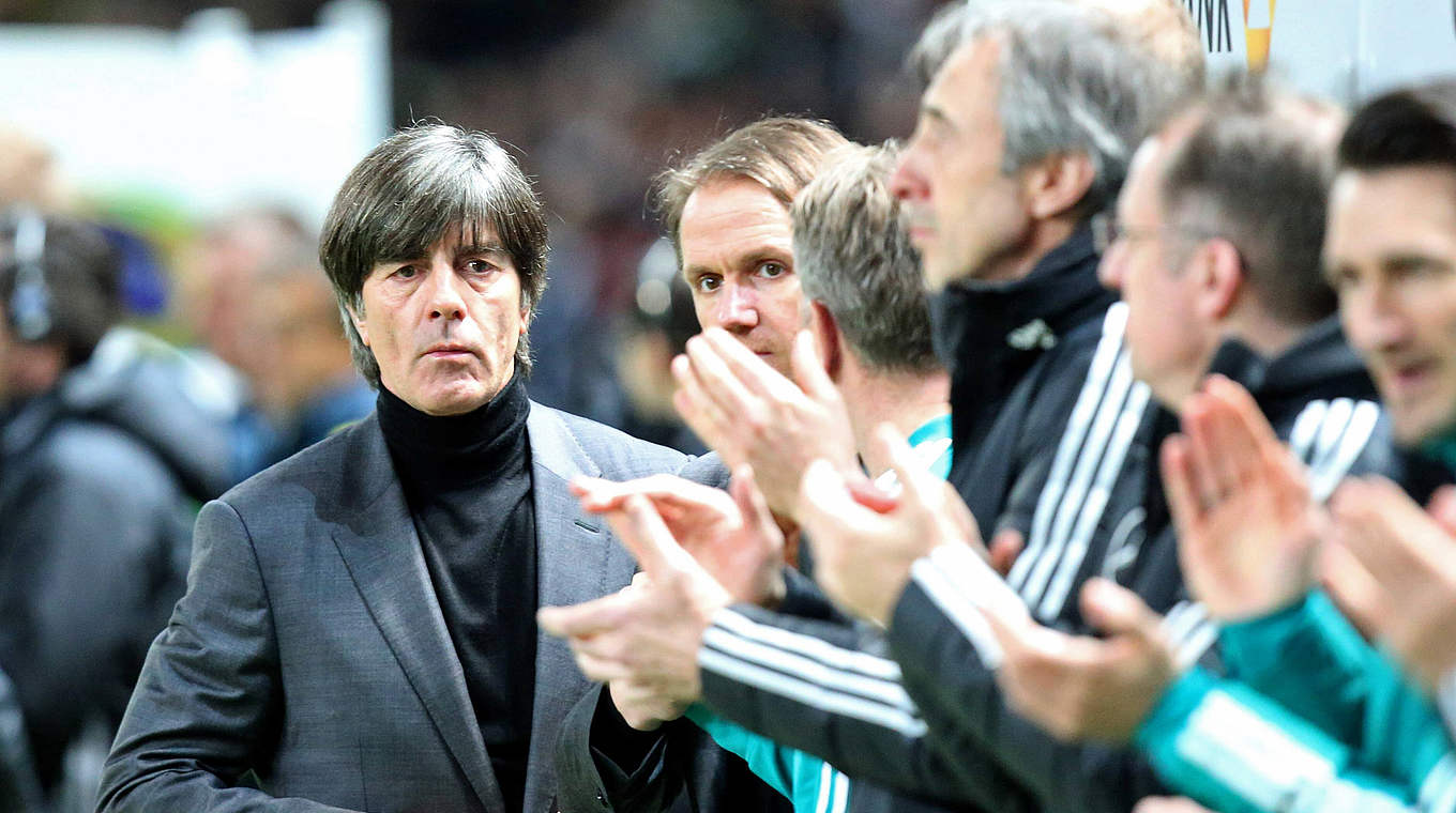 Joachim Löw still saw positives from last night's defeat to Brazil in Berlin. © imago/Eibner