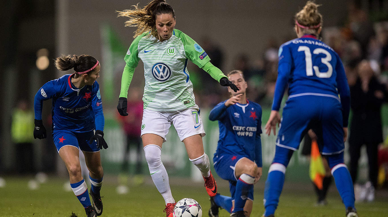 1:1 im Rückspiel in Prag: Der VfL Wolfsburg steht im Halbfinale der Champions League © 2018 Getty Images