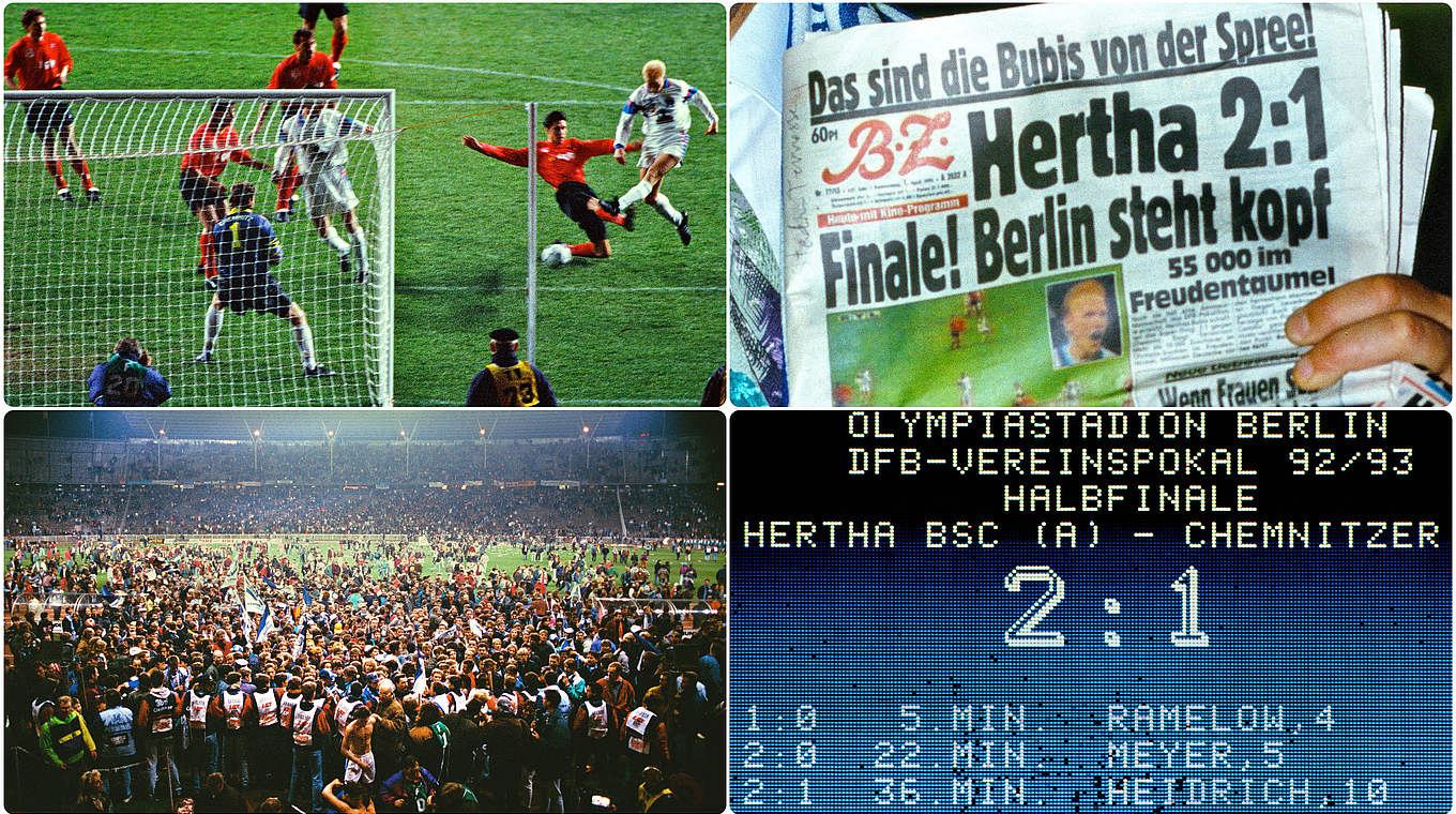 Berlin steht Kopf: Hertha Amateure ziehen ins Pokalfinale ein © imago/Collage DFB