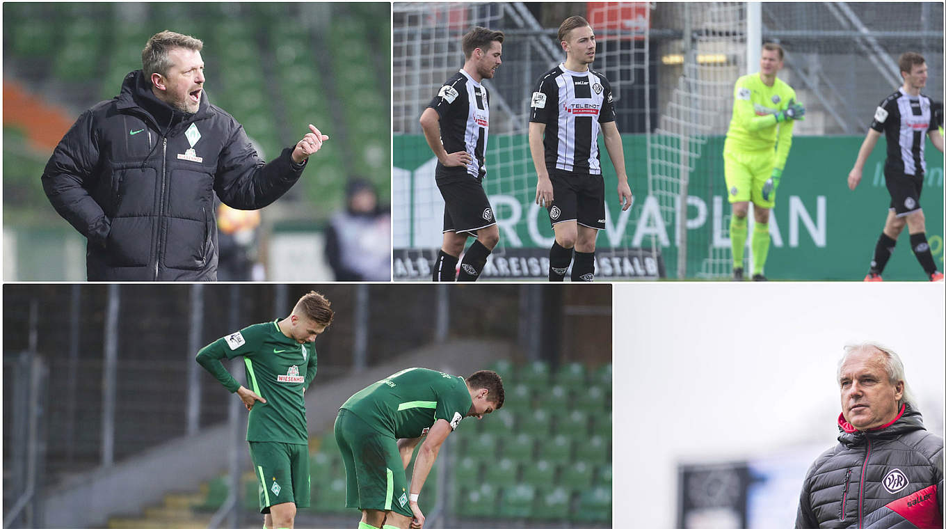 Abstiegskampf in Bremen: Die U 23 des SV Werder Bremen empfängt den VfR Aalen © Getty Images/Collage DFB