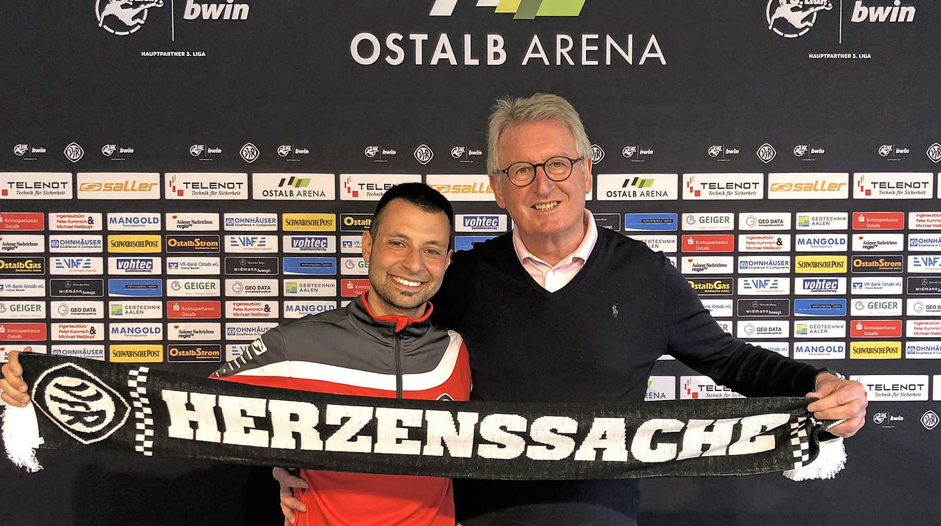 Olschewski über Stuppia (l.): "Sandro hat sich den Schritt zum Assistenztrainer verdient" © VfR Aalen