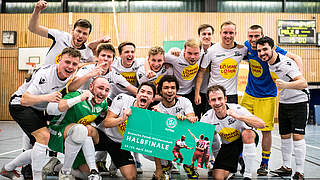 Einzug ins Halbfinale: Die Futsal Panthers Köln besiegen den Hamburger Futsal Club im Viertelfinale mit 8:2 © 2018 Getty Images