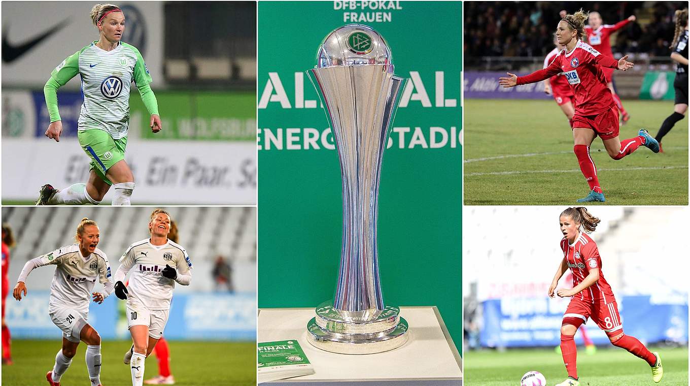 Vier Teams, ein Ziel: Das Halbfinale im DFB-Pokal steht an © Jan Kuppert/imago/Collage DFB