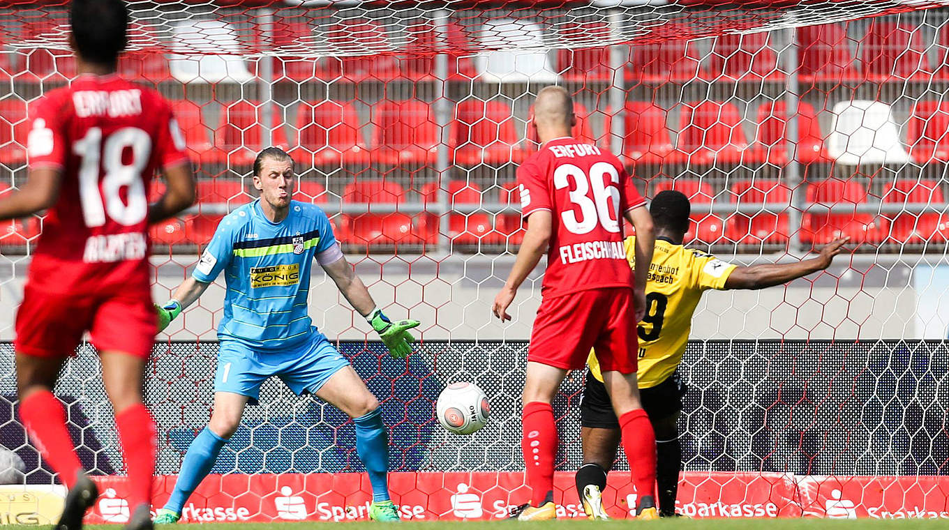 Zweithöchster Auswärtssieg eines Drittliga-Teams: Großaspach siegt 6:0 in Erfurt © imago/Stylbruch