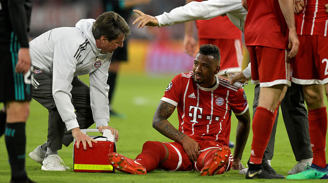 Dienstende nach 34 Minuten: Jerome Boateng im Duell des FC Bayern mit Real Madrid © AFP/GettyImages