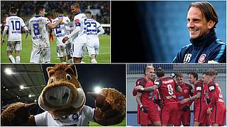 Saisonendspurt um Platz drei: Karlsruher SC und Wehen Wiesbaden © Getty Images/Collage DFB