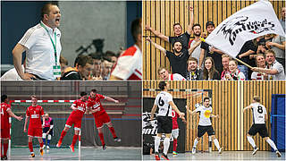 Finale in Dresden: Der VFL 05 Hohenstein-Ernstthal trifft auf die Futsal Panthers Köln © Getty Images/Collage DFB