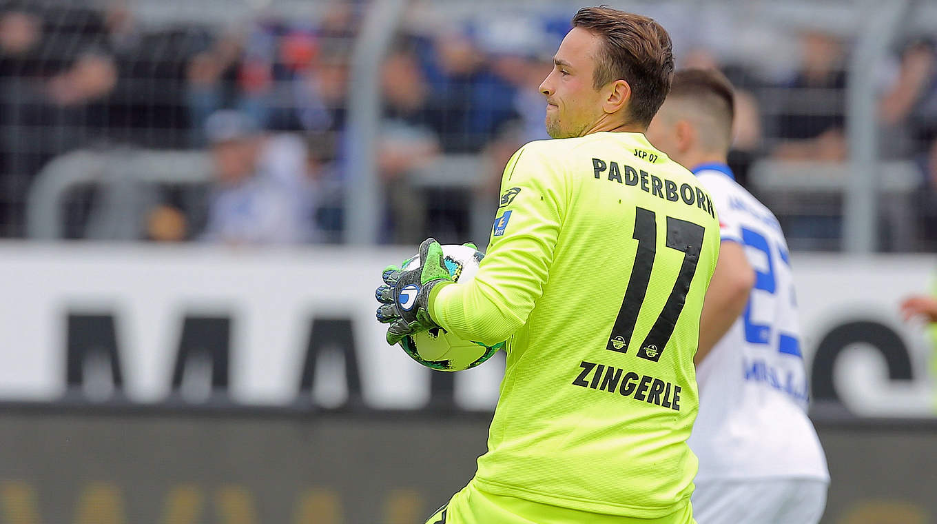 Hält mit Paderborn achtmal in Folge die Null: Keeper Leopold Zingerle © 2018 Getty Images