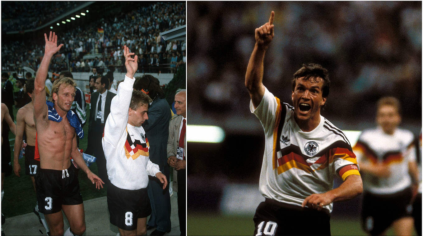 "Deutschland spielte Italienisch": Brehme, Matthäus und Co. feiern Auftaktsieg © imago/Collage DFB