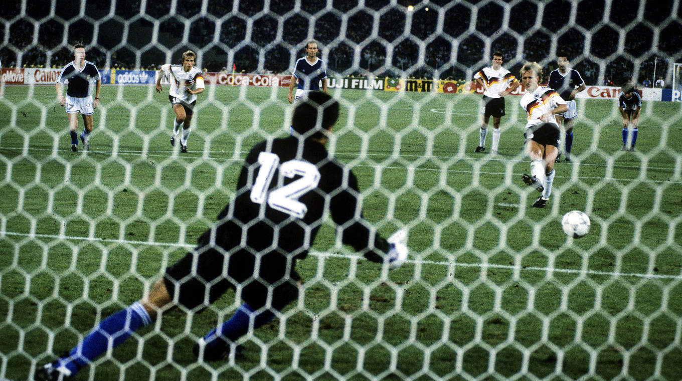 Andreas Brehme's late penalty sealed victory in the 1990 final © imago