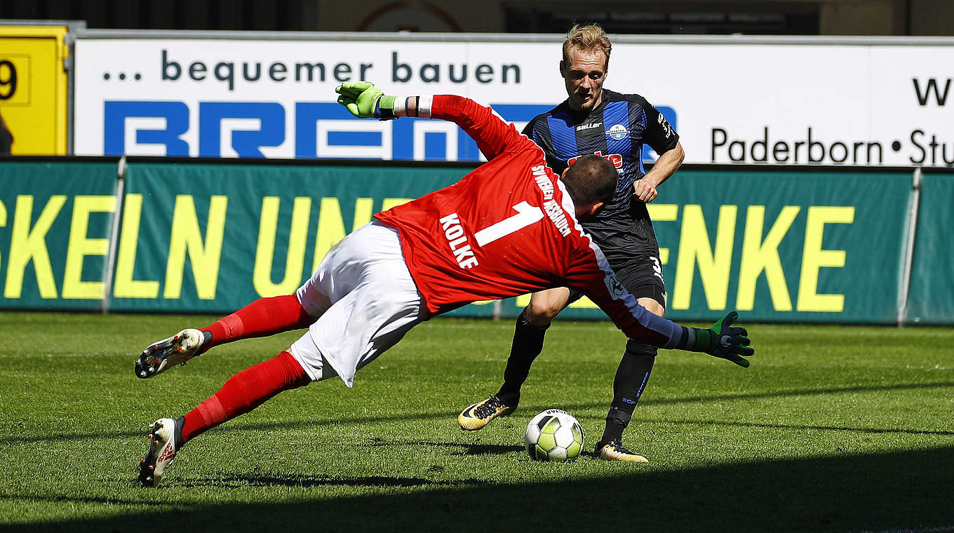 Zwei Tore beim 3:1 über Wehen Wiesbaden: Paderborns Ben Zolinski ist Favorit der Fans © Getty Images