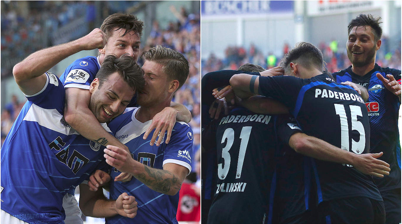 Magdeburg und Paderborn im Saisonfinale: Wer holt den Meisterpokal der 3. Liga? © Getty Images/Collage DFB