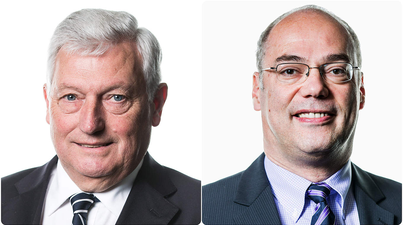 Führung des FVM: Präsident Vianden und Geschäftsführer Brennecke © Getty Images/Collage DFB