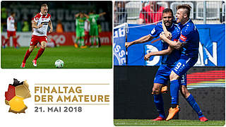 Prominente Teilnehmer: die früheren DFB-Pokalsieger KSC und Rot-Weiss Essen © Getty Images/Collage DFB