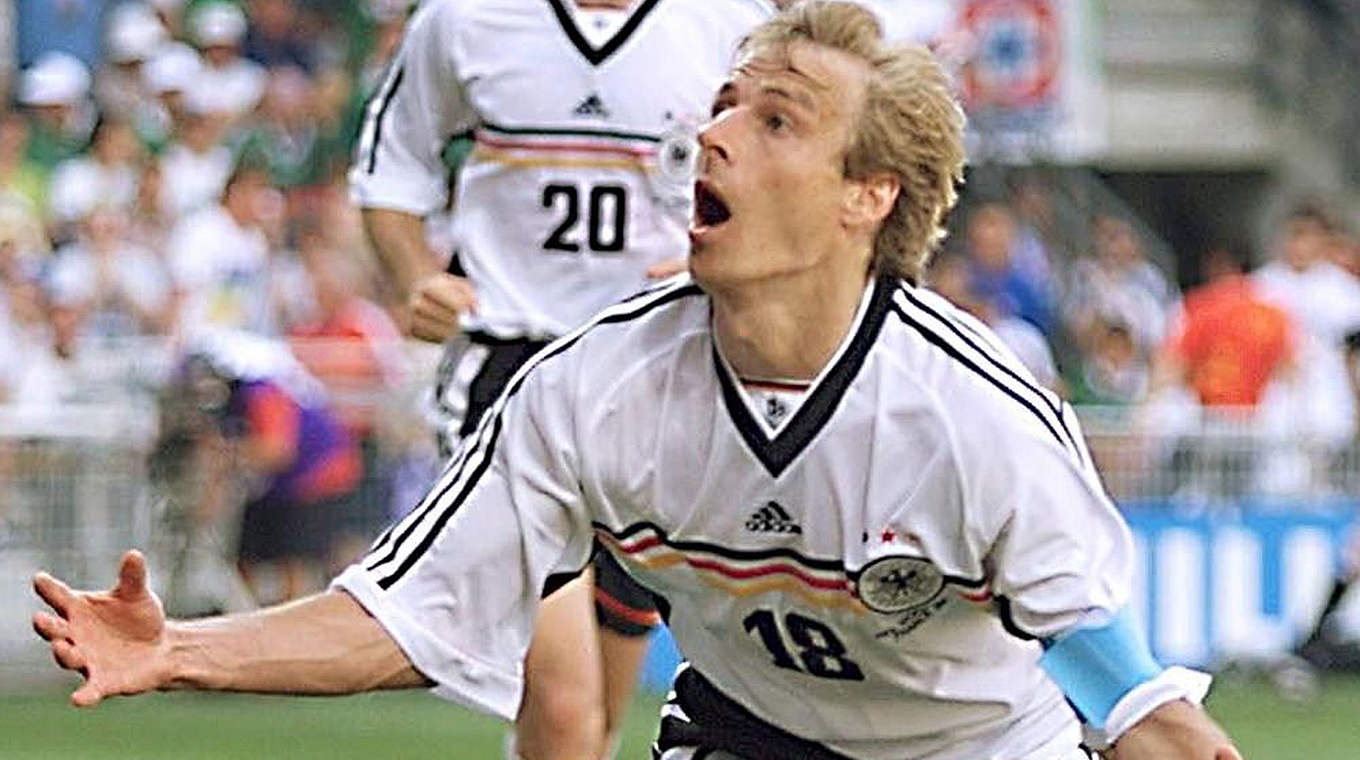 Erzielt gegen Mexiko den so wichtigen Ausgleich: Kapitän Jürgen Klinsmann © AFP/GettyImages
