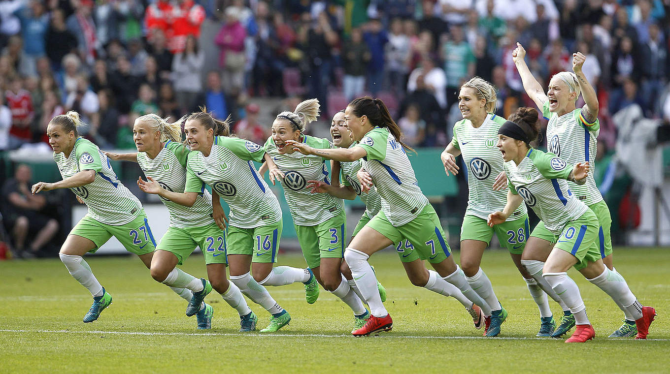 Goeßling (3rd from right): "We want the treble"  © 2018 Getty Images