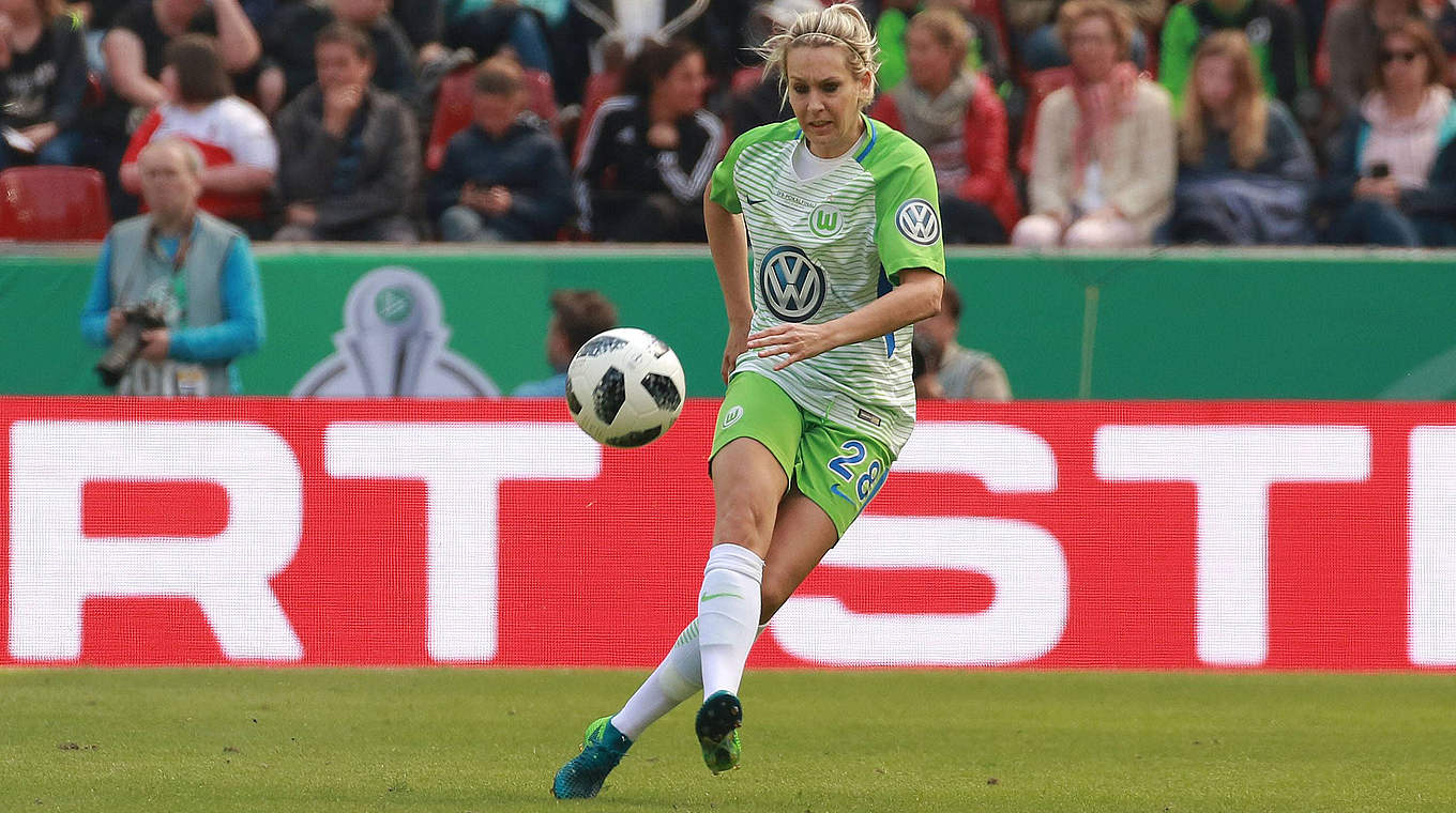 Wolfsburgs Lena Goeßling: "Es wird ein geiles Spiel, wir fiebern dem Anstoß entgegen" © imago/Jan Huebner