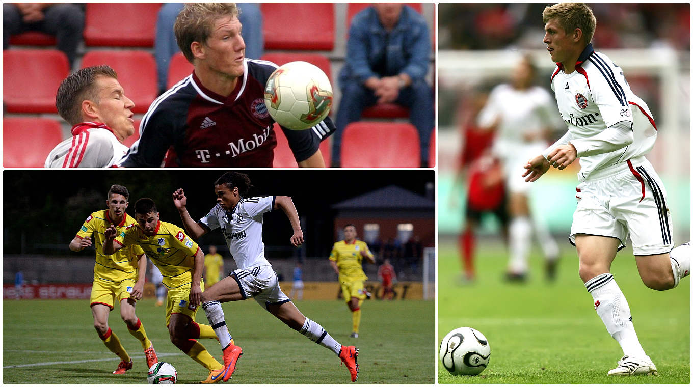 Prägende Figuren im A-Junioren-Finale: Kroos (r.), Sané (u.l.) und Schweinsteiger © Getty Images/imago/Collage DFB