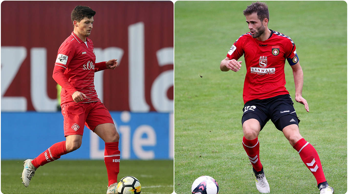 Kommen und Gehen: Jannis Nikolaou verlässt Würzburg (l.), Daniel Hägele ist neu © Bilder Getty Images & Imago / Collage DFB