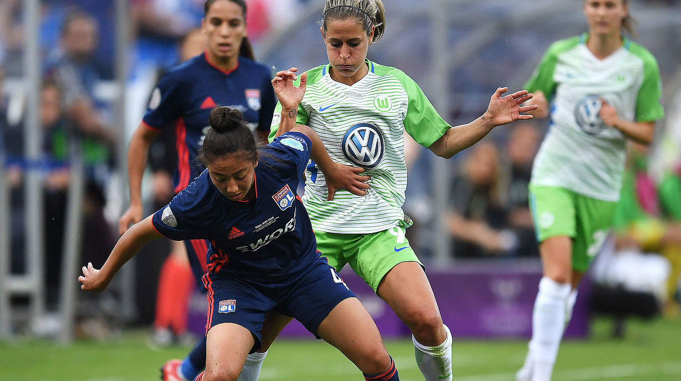 Mit einer starken Leistung im Finale: Wolfsburgs Anna Blässe (h.) © 2018 Getty Images