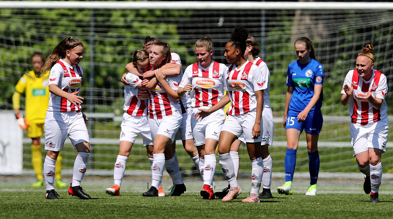 Stehen erstmals im Endspiel um die Meisterschaft: die U17-Juniorinnen des 1. FC Köln © 2018 Getty Images