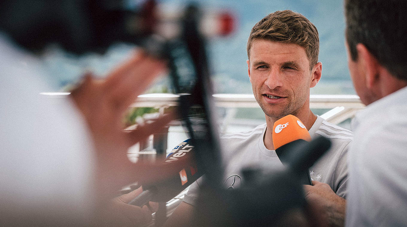 Thomas Müller during the press conference: "Only the important games really matter" © Â© Philipp Reinhard, 2018