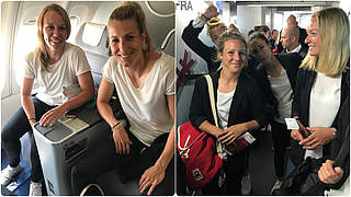 Auf dem Weg nach Kanada: die deutsche Frauen-Nationalmannschaft © DFB