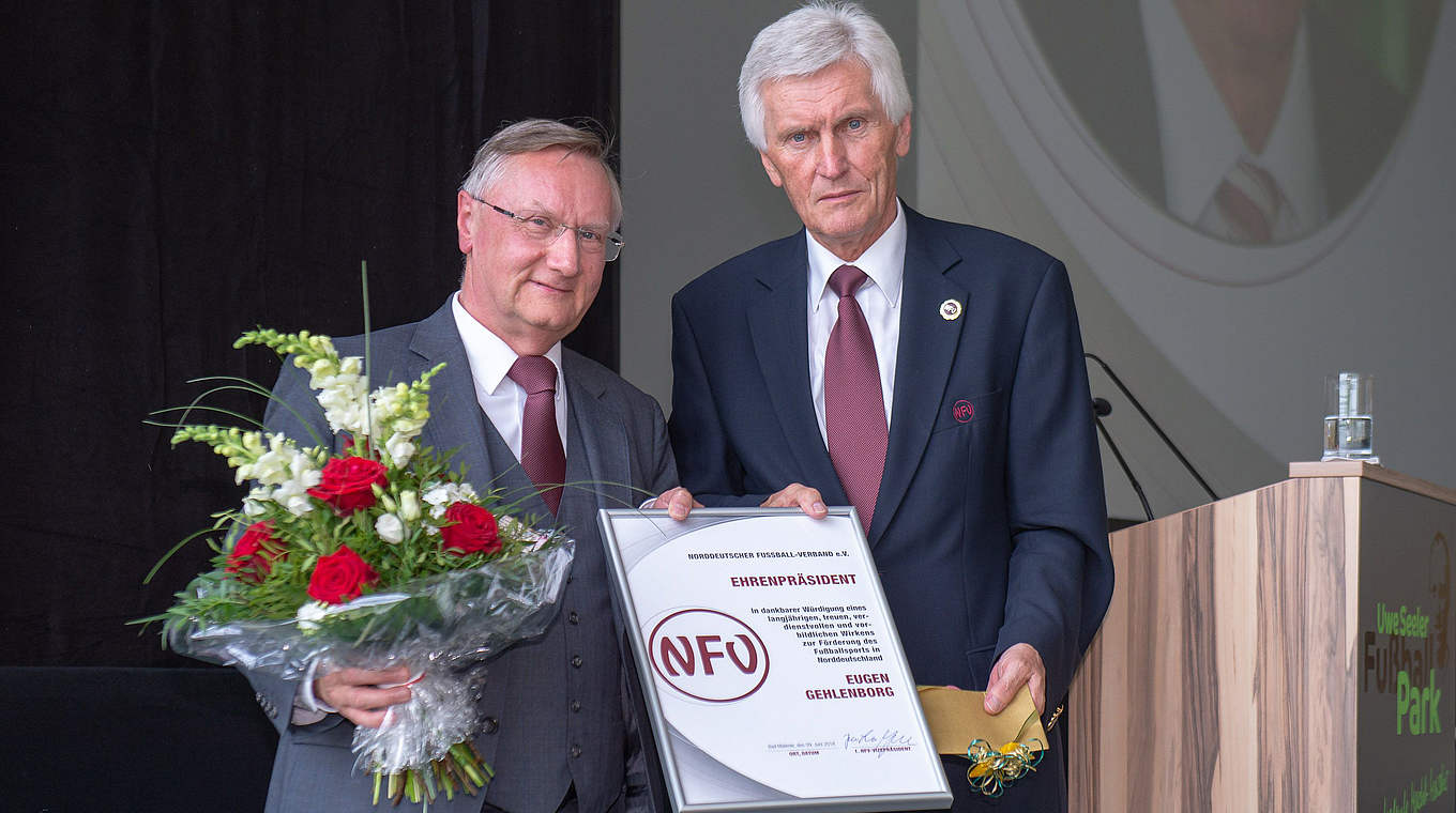 Neuer und alter NFV-Präsident: Günter Distelrath (l.) und Eugen Gehlenborg © AGENTUR 54 GRAD