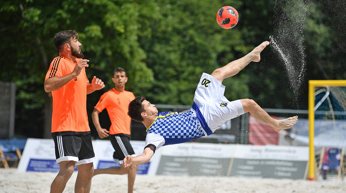 Am Wochenende fand der 2. Spieltag der Deutschen Beachsoccer-Liga in Oberschleißheim bei München statt © 2018 Getty Images