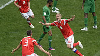 Russia open the World Cup with a 5-0 win. © This content is subject to copyright.