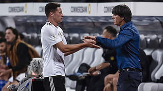 Joachim Löw and Julian Draxler will address the press on Saturday ahead of their World Cup opener against Mexico.  © ullstein bild - GASPA