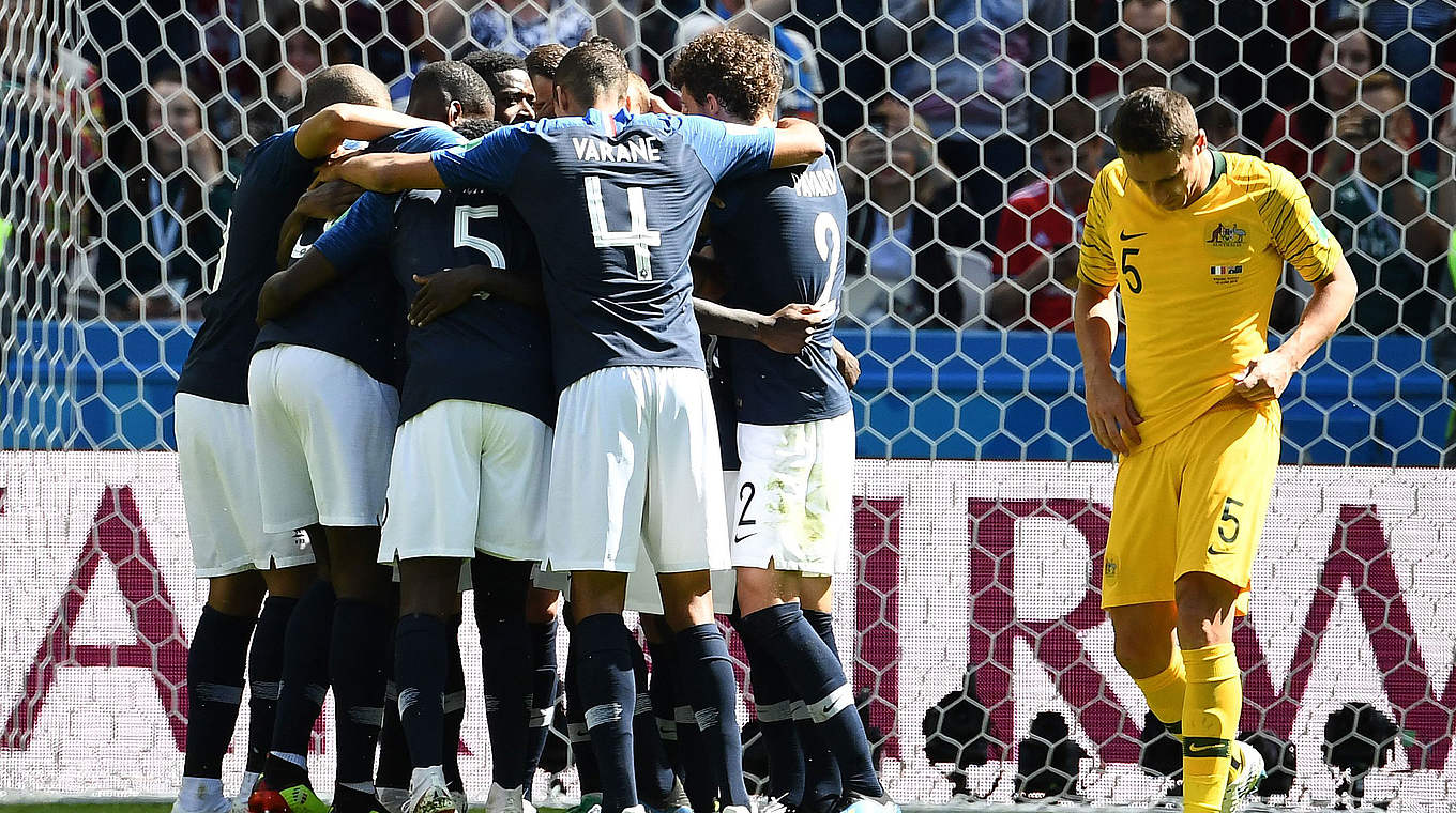 Die ersten drei Punkte sind sicher: Frankreich jubelt gegen Australien © AFP/GettyImages