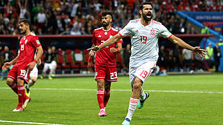 Torschütze zum Sieg: Spaniens Stürmer Diego Costa trifft gegen den Iran © 2018 Getty Images