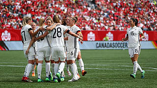 Sieg im letzten Länderspiel in Kanada: die DFB-Frauen © 2018 Getty Images