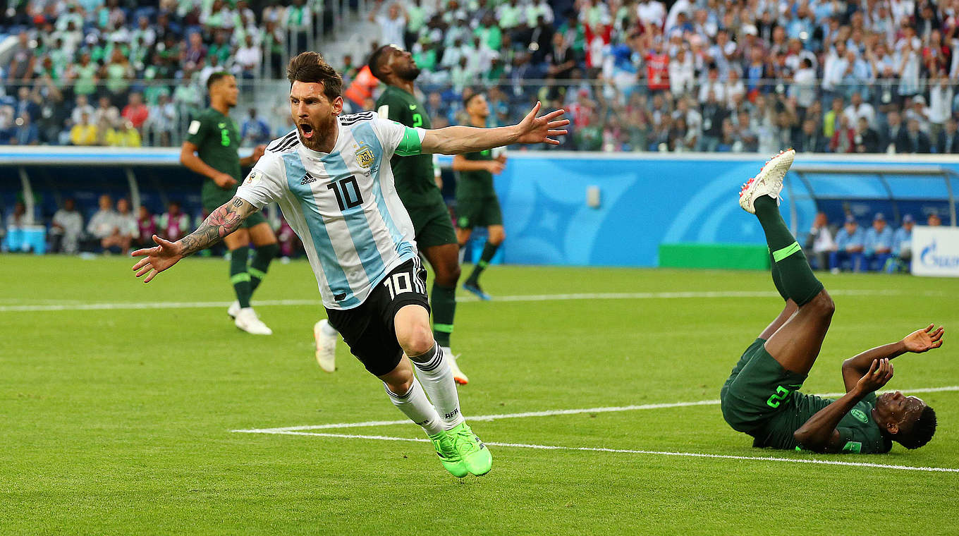 Lionel Messi scored the 100th goal of the tournament © 2018 Getty Images