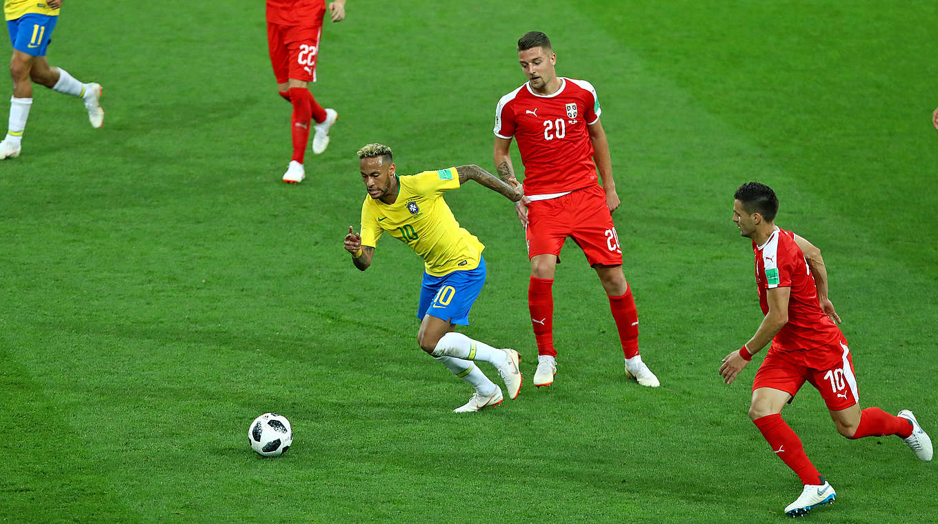 Neymar and Brazil to face Mexico in the last sixteen. © 2018 Getty Images