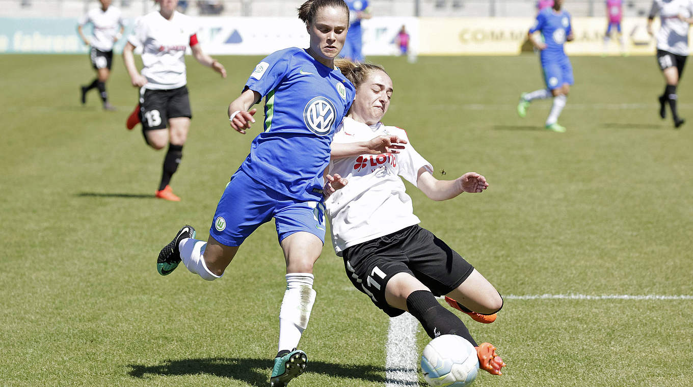 Wiedersehen am 1. Spieltag: VfL Wolfsburg im Eröffnungsspiel gegen 1. FFC Frankfurt © imago/Manngold