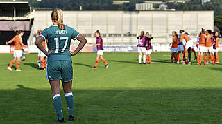 Für ihren hohen Aufwand nicht belohnt : die U 19-Frauen verlieren gegen Team Oranje © 2018 UEFA