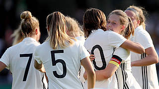 Es geht los: Deutschlands U 20-Frauen freuen sich auf den WM-Auftakt gegen Nigeria © 2018 Getty Images