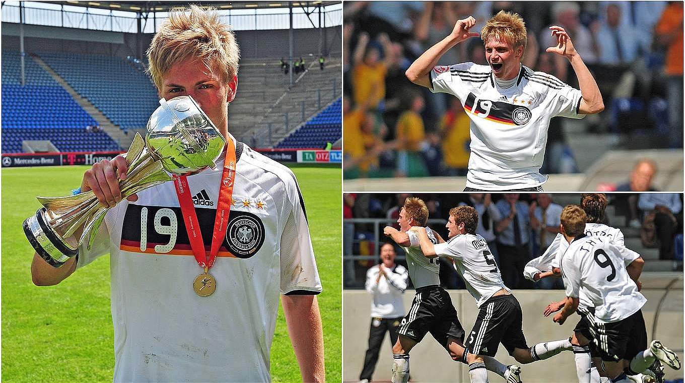The big win: Trinks won the European U17 Championship in 2009 with Götze and ter Stegen  © Getty Images/Collage DFB 