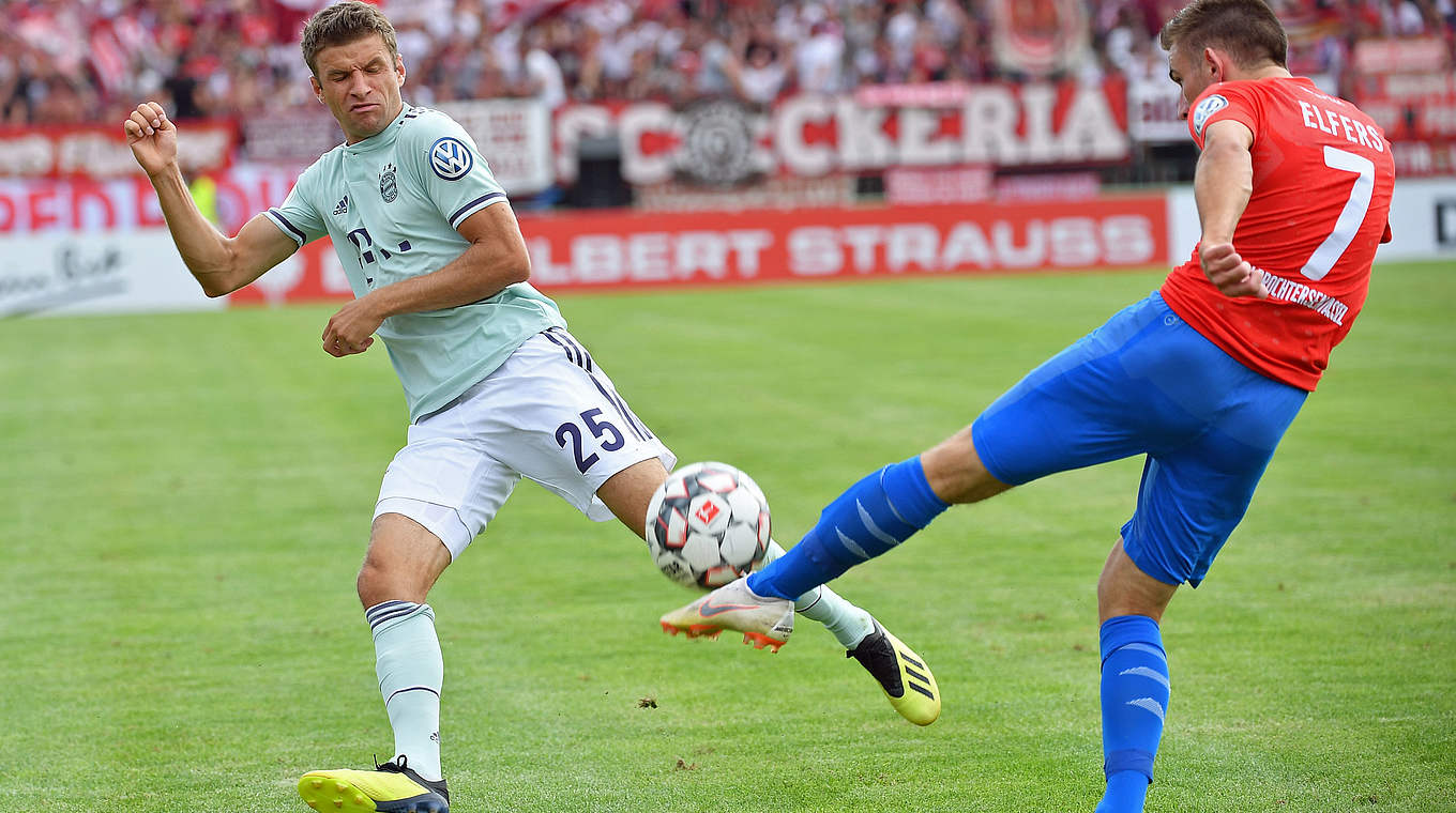 Aufopferungsvoller Kampf: Drochtersen/Assel hält gegen München 82 Minuten ein 0:0 © 2018 Getty Images