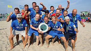 Titel verteidigt: Die Rostocker Robben sind erneut Meister der Deutschen Beachsoccer-Liga © 2018 Getty Images