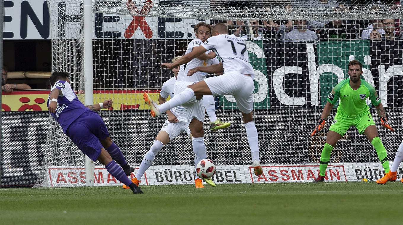 Zwei Tore im Derby gegen Preußen Münster, drei insgesamt: Marcos Alvarez (l.) © 2018 Getty Images