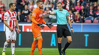 Der erste Bundesligaeinsatz: Martin Petersen (r.) am 20. September 2017 in Köln © imago/Eibner