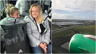 Anflug auf Reykjavik: Die Frauen-Nationalmannschaft ist in Island gelandet © DFB