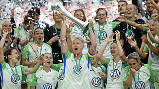Köln als Ziel: Der VfL Wolfsburg geht als Titelverteidiger in den Wettbewerb © 2018 Getty Images